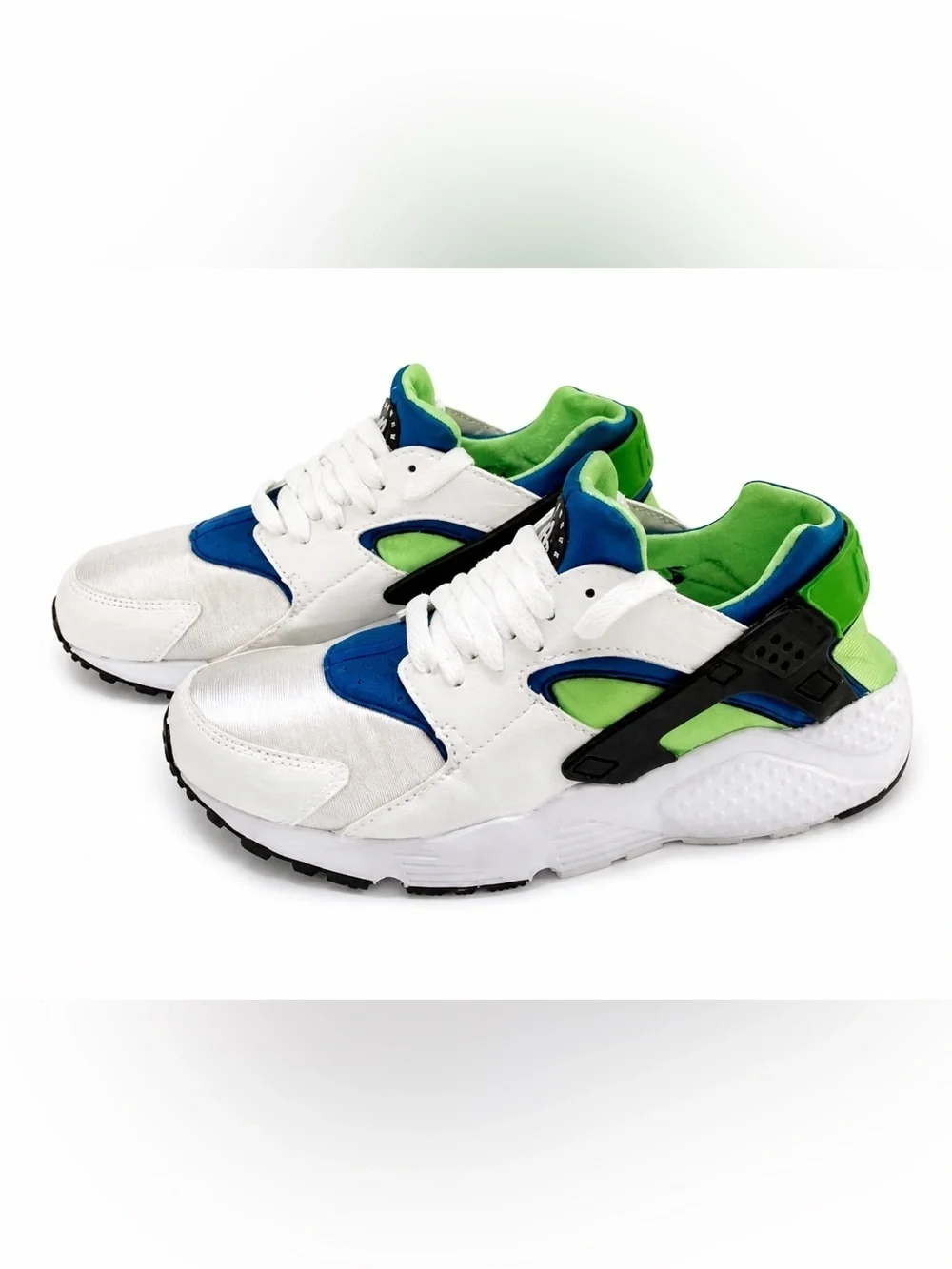 NIKE HUARACHE SCREAM GREEN,WOMEN SNEAKERS.SIZE-6 Y